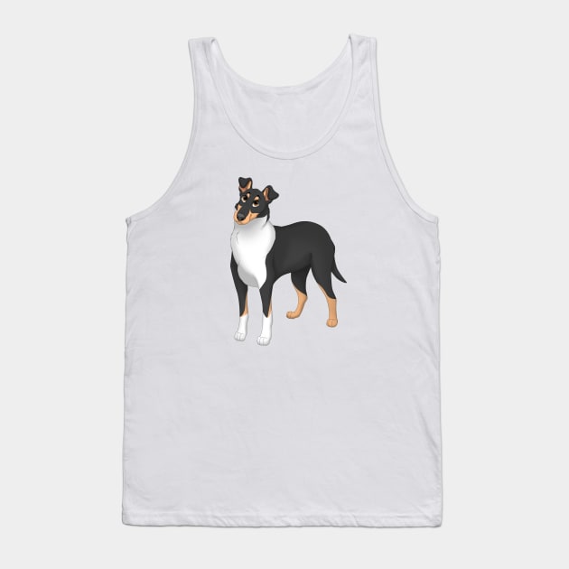 White, Black & Tan Smooth Collie Dog Tank Top by millersye